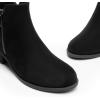 imageDREAM PAIRS Womens Ankle Boots Classic Low Chunky Heel Side Zipper Booties ShoesBlacksuede