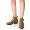 imageDREAM PAIRS Womens Ankle Boots Classic Low Chunky Heel Side Zipper Booties ShoesTanpu