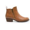 imageDREAM PAIRS Womens Ankle Boots Classic Low Chunky Heel Side Zipper Booties ShoesTanpu