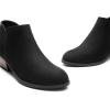 imageDREAM PAIRS Womens Ankle Boots Low Chunky Heel Comfortable Short Fall Booties ShoesBlacksuede