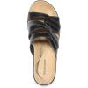 imageDREAM PAIRS Womens Arch Support Slide Sandals Adjustable Straps Slip On Wedge Sandals Casual Comfort Lightweight Flat SlidesBlack