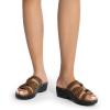imageDREAM PAIRS Womens Arch Support Slide Sandals Adjustable Straps Slip On Wedge Sandals Casual Comfort Lightweight Flat SlidesBrown