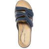 imageDREAM PAIRS Womens Arch Support Slide Sandals Adjustable Straps Slip On Wedge Sandals Casual Comfort Lightweight Flat SlidesNavy