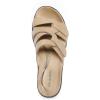 imageDREAM PAIRS Womens Arch Support Slide Sandals Adjustable Straps Slip On Wedge Sandals Casual Comfort Lightweight Flat SlidesNude