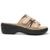 imageDREAM PAIRS Womens Arch Support Slide Sandals Adjustable Straps Slip On Wedge Sandals Casual Comfort Lightweight Flat SlidesNude