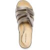 imageDREAM PAIRS Womens Arch Support Slide Sandals Adjustable Straps Slip On Wedge Sandals Casual Comfort Lightweight Flat SlidesPewter