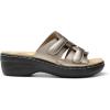 imageDREAM PAIRS Womens Arch Support Slide Sandals Adjustable Straps Slip On Wedge Sandals Casual Comfort Lightweight Flat SlidesPewter