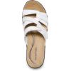 imageDREAM PAIRS Womens Arch Support Slide Sandals Adjustable Straps Slip On Wedge Sandals Casual Comfort Lightweight Flat SlidesWhite