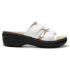 imageDREAM PAIRS Womens Arch Support Slide Sandals Adjustable Straps Slip On Wedge Sandals Casual Comfort Lightweight Flat SlidesWhite