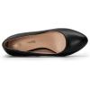 imageDREAM PAIRS Womens Block Heels Closed Toe High Chunky Rounded Toe Pumps Comfortable Slip On Work ShoesBlackpu