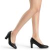 imageDREAM PAIRS Womens Block Heels Closed Toe High Chunky Rounded Toe Pumps Comfortable Slip On Work ShoesBlackpu