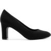 imageDREAM PAIRS Womens Block Heels Closed Toe High Chunky Rounded Toe Pumps Comfortable Slip On Work ShoesBlacksuede