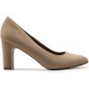 imageDREAM PAIRS Womens Block Heels Closed Toe High Chunky Rounded Toe Pumps Comfortable Slip On Work ShoesKhaki
