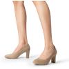 imageDREAM PAIRS Womens Block Heels Closed Toe High Chunky Rounded Toe Pumps Comfortable Slip On Work ShoesKhaki