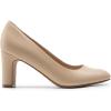 imageDREAM PAIRS Womens Block Heels Closed Toe High Chunky Rounded Toe Pumps Comfortable Slip On Work ShoesNude