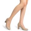 imageDREAM PAIRS Womens Block Heels Closed Toe High Chunky Rounded Toe Pumps Comfortable Slip On Work ShoesNude