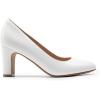 imageDREAM PAIRS Womens Block Heels Closed Toe High Chunky Rounded Toe Pumps Comfortable Slip On Work ShoesWhite