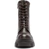 imageDREAM PAIRS Womens Combat Boots Lace up Mid Calf Boots Low Heel Chunky Platform Lug Sole BootsBrownpu