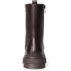 imageDREAM PAIRS Womens Combat Boots Lace up Mid Calf Boots Low Heel Chunky Platform Lug Sole BootsBrownpu