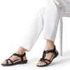 imageDREAM PAIRS Womens Comfort Dressy Rhinestone Summer Beach Sandals Slipon Flat Walking Orthopedic Sandals with Elastica Back StrapBlack