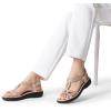 imageDREAM PAIRS Womens Comfort Dressy Rhinestone Summer Beach Sandals Slipon Flat Walking Orthopedic Sandals with Elastica Back StrapGold
