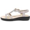 imageDREAM PAIRS Womens Comfort Dressy Rhinestone Summer Beach Sandals Slipon Flat Walking Orthopedic Sandals with Elastica Back StrapSilver