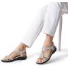 imageDREAM PAIRS Womens Comfort Dressy Rhinestone Summer Beach Sandals Slipon Flat Walking Orthopedic Sandals with Elastica Back StrapSilver