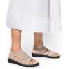 imageDREAM PAIRS Womens Comfortable Arch Support Dressy Flat Sandals Elastic Open Toe Walking Shoes for SummerNude