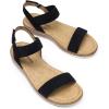 imageDREAM PAIRS Womens Comfortable Dressy Cork Low Wedge Heels Cute Summer One Band Casual Flat Sandals with Adjustable Ankle StrapBlack