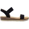 imageDREAM PAIRS Womens Comfortable Dressy Cork Low Wedge Heels Cute Summer One Band Casual Flat Sandals with Adjustable Ankle StrapBlack