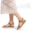 imageDREAM PAIRS Womens Comfortable Dressy Cork Low Wedge Heels Cute Summer One Band Casual Flat Sandals with Adjustable Ankle StrapCamel