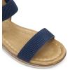 imageDREAM PAIRS Womens Comfortable Dressy Cork Low Wedge Heels Cute Summer One Band Casual Flat Sandals with Adjustable Ankle StrapNavy