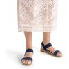 imageDREAM PAIRS Womens Comfortable Dressy Cork Low Wedge Heels Cute Summer One Band Casual Flat Sandals with Adjustable Ankle StrapNavy