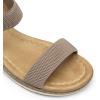 imageDREAM PAIRS Womens Comfortable Dressy Cork Low Wedge Heels Cute Summer One Band Casual Flat Sandals with Adjustable Ankle StrapTaupe