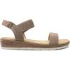 imageDREAM PAIRS Womens Comfortable Dressy Cork Low Wedge Heels Cute Summer One Band Casual Flat Sandals with Adjustable Ankle StrapTaupe