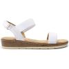 imageDREAM PAIRS Womens Comfortable Dressy Cork Low Wedge Heels Cute Summer One Band Casual Flat Sandals with Adjustable Ankle StrapWhite