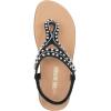 imageDREAM PAIRS Womens Comfortable Dressy Flat Sandals Rhinestone Elastic TStrap Thong Sandals for Summer BeachBlackBrownnubuck