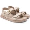 imageDREAM PAIRS Womens Comfortable Open Toe Flat Sandals Fashion One Band Summer Dessy SandalsBeigepu