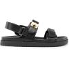 imageDREAM PAIRS Womens Comfortable Open Toe Flat Sandals Fashion One Band Summer Dessy SandalsBlack