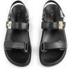 imageDREAM PAIRS Womens Comfortable Open Toe Flat Sandals Fashion One Band Summer Dessy SandalsBlack