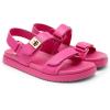imageDREAM PAIRS Womens Comfortable Open Toe Flat Sandals Fashion One Band Summer Dessy SandalsHot Pink