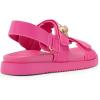 imageDREAM PAIRS Womens Comfortable Open Toe Flat Sandals Fashion One Band Summer Dessy SandalsHot Pink