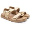 imageDREAM PAIRS Womens Comfortable Open Toe Flat Sandals Fashion One Band Summer Dessy SandalsNaturalraffia