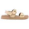imageDREAM PAIRS Womens Comfortable Open Toe Flat Sandals Fashion One Band Summer Dessy SandalsNaturalraffia