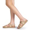 imageDREAM PAIRS Womens Comfortable Open Toe Flat Sandals Fashion One Band Summer Dessy SandalsNaturalraffia