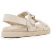 imageDREAM PAIRS Womens Comfortable Open Toe Flat Sandals Fashion One Band Summer Dessy SandalsNude