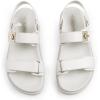imageDREAM PAIRS Womens Comfortable Open Toe Flat Sandals Fashion One Band Summer Dessy SandalsWhite