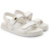 imageDREAM PAIRS Womens Comfortable Open Toe Flat Sandals Fashion One Band Summer Dessy SandalsWhite