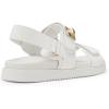 imageDREAM PAIRS Womens Comfortable Open Toe Flat Sandals Fashion One Band Summer Dessy SandalsWhite