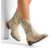 imageDREAM PAIRS Womens Cowboy Cowgirl Western Ankle Boots Low Chunky Heels Square Toe Fall Short Booties ShoesBeige